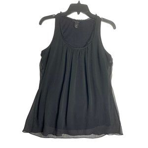White House Black Market Sleeveless Black Blouse‎ Size XS